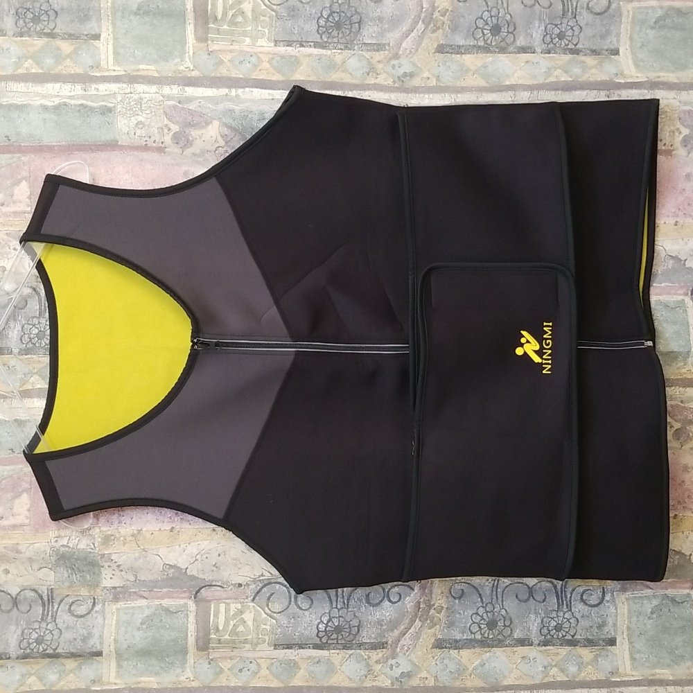 Sauna vest plus waist trimmer
